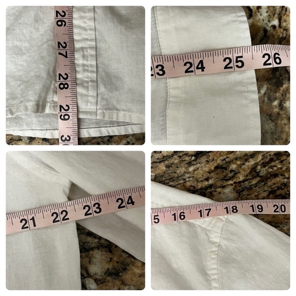 INDICODE INGlobe White Linen Blend Mens Shirts XL beach Preppy Modest Mature - Picture 4 of 7